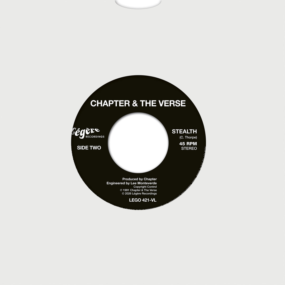 Chapter & The Verse - Black Whip - 7inch vinyl